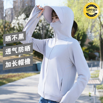 Sunscreen clothes womens 2021 summer new anti-ultraviolet ice silk long-sleeved sunscreen blouse medium-long sunscreen clothes thin jacket