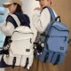 High School Student Backpack for Men ins Trendy and Cool Campus Backpack for Female College Students Simple Large-Capacity Backpack Korean Version 2024