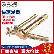 External hexagonal inner expansion screw explosion with built-in expansion bolt tube floor to swell and burst expansion m6m8m10m12