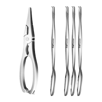 German crab eight-piece crab-eating tool 304 stainless steel household crab peeling artifact special scissors and clips for eating hairy crabs