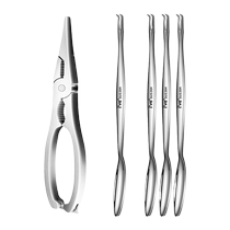 德国蟹八件吃蟹工具304不锈钢家用剥蟹神器吃大闸蟹专用剪刀夹子