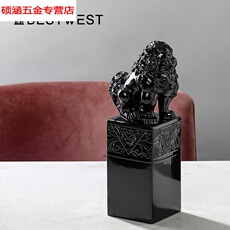 3D модель члена маятник 黑白色陶瓷狮子镇纸镇尺摆件 家居客厅酒柜软装饰品