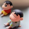 Crayon Shin-Chan Phone Stand Lazy Phone Holder Cute Desktop Ornament Figurine Model Trendy Toy Gift for Friends Fun Personalized Creative Phone Stand