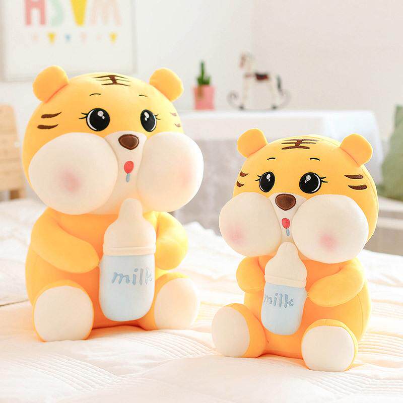 New Year Cute Bottle Tiger Wool Suede Toy Paparazzi Girl Bed Cloth Doll Doll Holding Pillow Girl Birthday Present