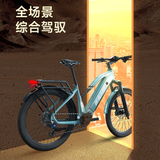 Смарт-велосипед 布鲁莱斯电助力登山车x6lite中置电机长途旅行锂电变速越野自行车 Blulans