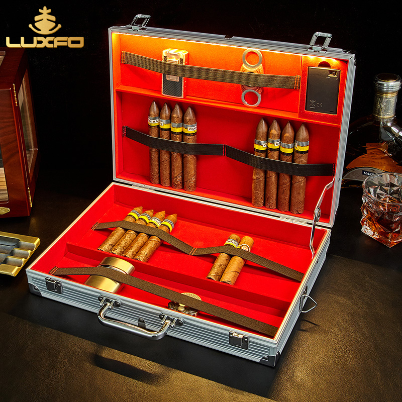 LUXFO Langyou KTV night market cigar sales box hanging neck cigar bar sales box ultra-light alloy mobile with light - Taobao