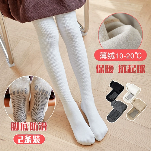 Хлопковые осенние бархатные детские колготки, демисезонные леггинсы, Германия