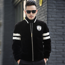 Imported mink mink leather Grand coat mens clothing whole mink fur Mink Fur Fur Short stylish jacket baseball blouse