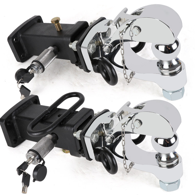 Car universal tow hook modified rogue hook tiger head hook yacht RV square mouth tow hook rear tow hook accessories