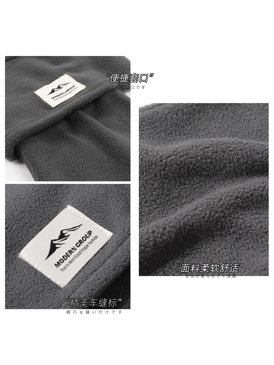 Men's scarf, winter high-end cycling scarf, warm neck protection, small scarf, short women's autumn and winter cold and windproof neck scarf