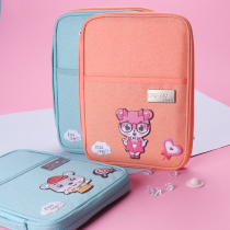 2020 new version of the pregnancy test report sheet storage book Baby birth certificate and vaccine book storage bag folder Cartoon cute universal zodiac rat pig