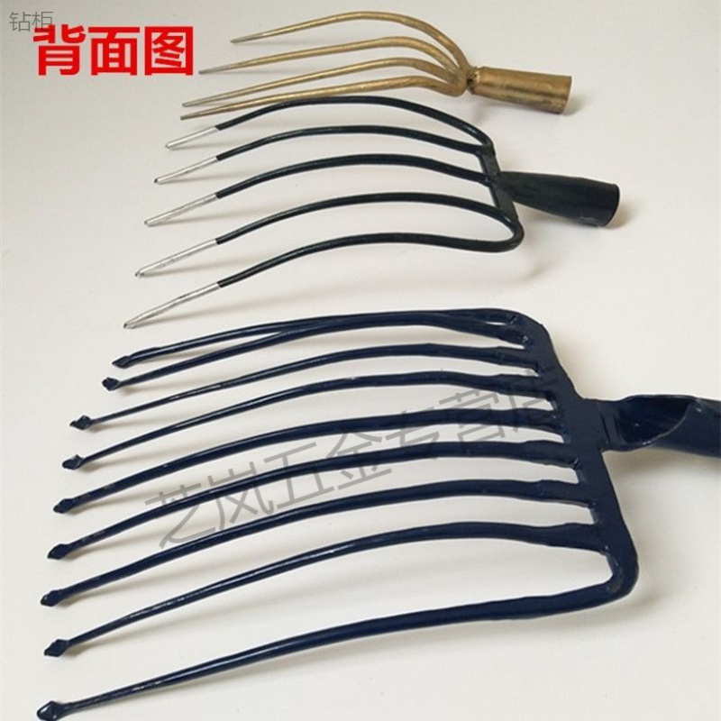 Big pitchfork iron fork large fork multi-strand fork manure fork digging fork agricultural fork four teeth five-tooth fork farm tools fork steel fork iron