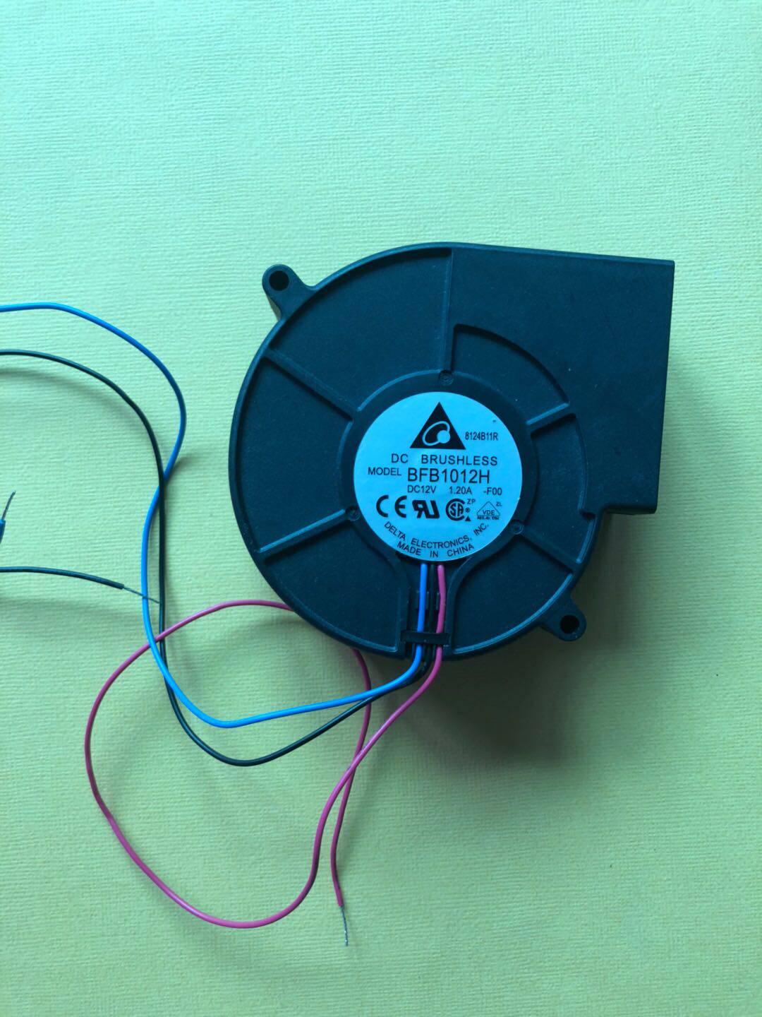 New original Delta BFB1012H 12V 1 2A 3-wire Turbo Blower Fan
