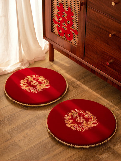 新婚敬茶跪垫结婚加厚婚礼新人改口磕头红色喜垫一对婚庆用品大全