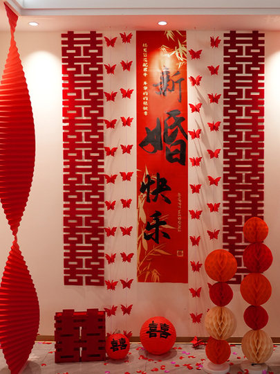 Wedding High-End Decoration Set for the Bride and Groom's New Room, Living Room, Bedroom, Background Wall, Creative Kt Board Decoration Set