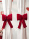 Newlywed Room Decoration, Wedding Creative Atmosphere, Curtains, Velvet Bow Ties, Living Room, Bedroom, Wedding Decoration
