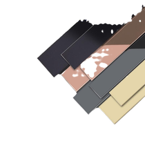 Stainless steel baseboards tile baseboards wall stickers self-adhesive metal pressure lines edge strips sealing decorative lines