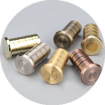 Ground eye bolt dustproof ground door bolt sand-proof cover thickened pure copper anti-dust tube invisible door bolt bolt accessory cover dark