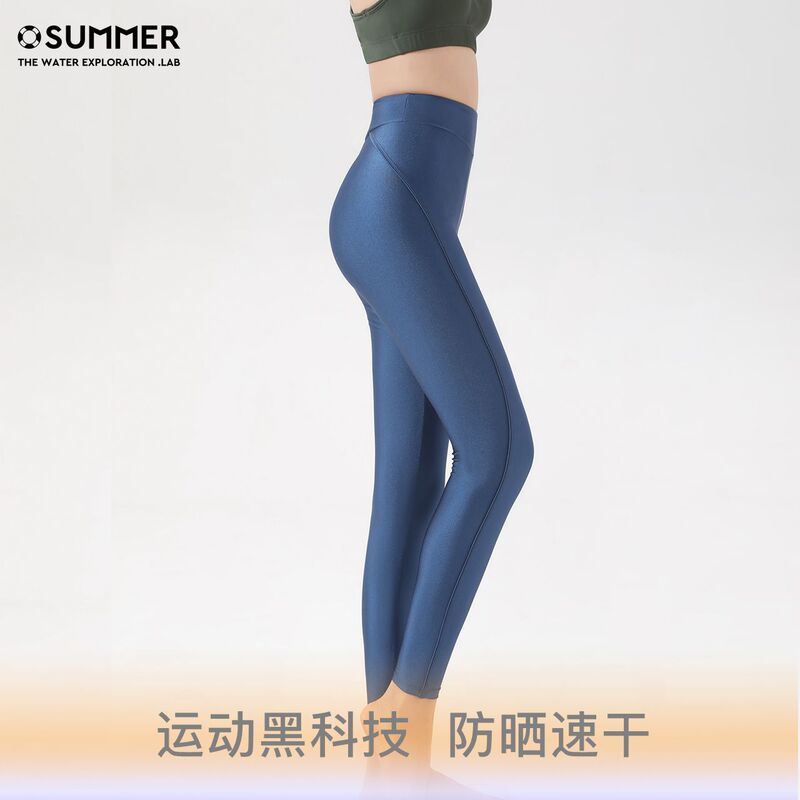 New Product Os Swimming Trunks Swimwear for Women, Summer Long Style, High-Waisted, Tummy-Covering, Slimming, Butt-Lifting Yoga Pants, Snorkeling Quick-Dry Diving Pants
