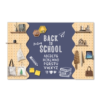 Magnetic Boundaries Blackboard Wall Dongle Board Two-in-one Solid Wood Dongle Dongle wall Hole Board Home Kindergarten Children Room Decoration Magnetic Chalkboard Decoration Wall Graffiti Wall Sticking Toy Wall