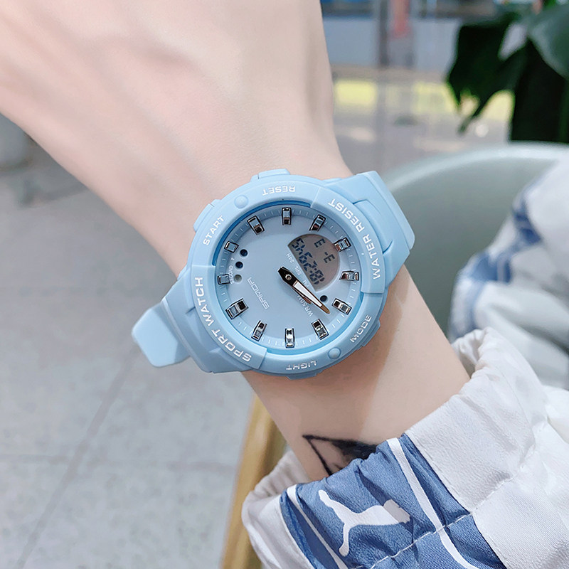 Electronic watch female student junior high school sports waterproof summer niche design 2021 new light luxury girl