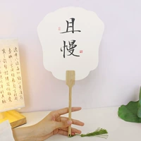 Специально разработанный лаковый веер с надписью [Подожди] Белая корона [Упаковка из 10 шт.]