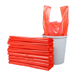 【100只】红色垃圾袋家用打包袋