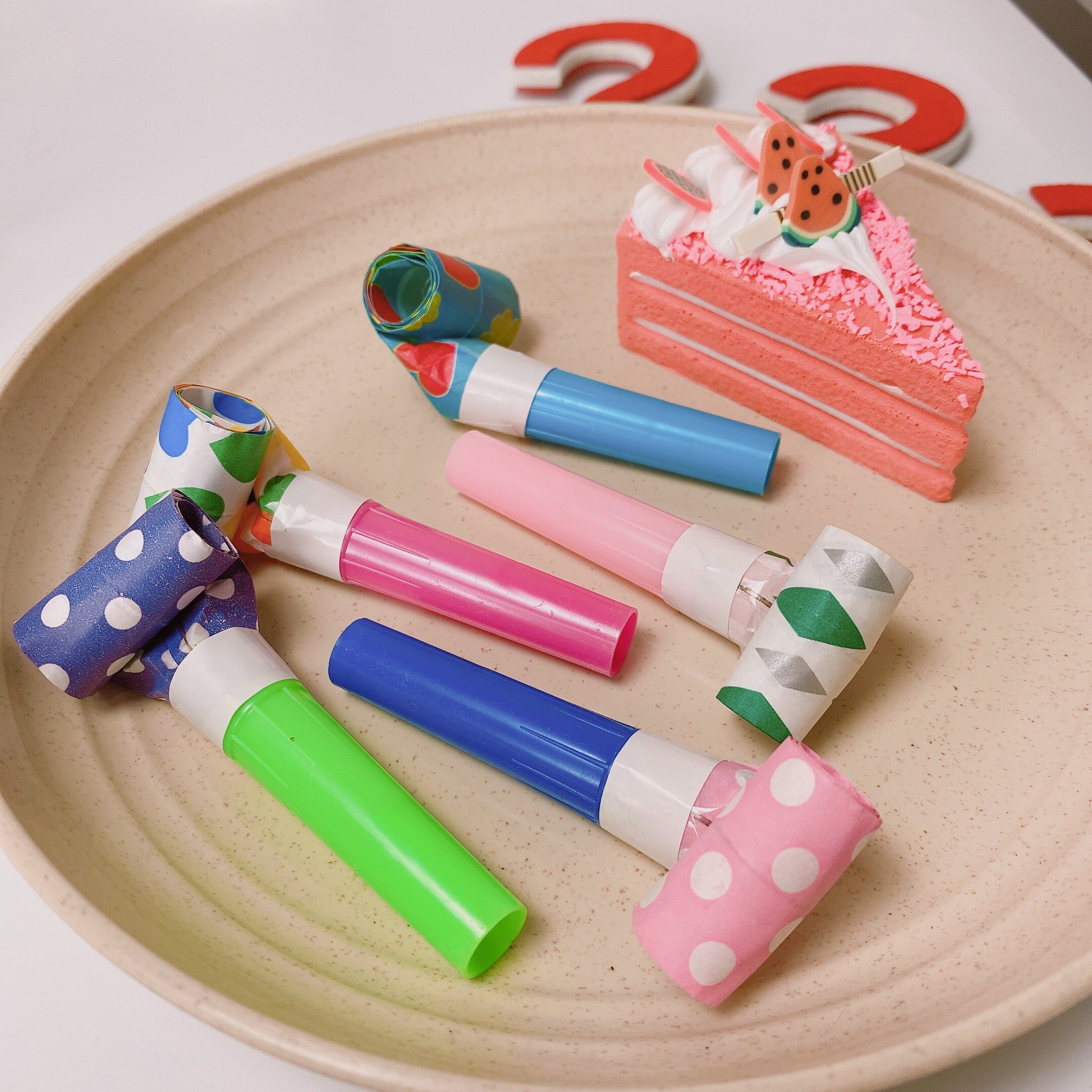 Blow Dragon Rolls Whistles Birthday Party Props Children Blow Sound Toy Cartoon Freaks Get-togethers Birthday Dress Costume