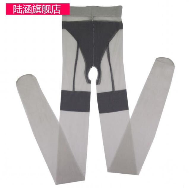 ຊຸດຊັ້ນໃນກາງຄືນປອມ garter belt sexy transparent crotchless stockings pantyhose stitching stockings ultra-thin easy to tear socks