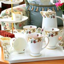 New 2023 cup set household light luxury ceramic cup water cup mug set heat-resistant teapot household European style