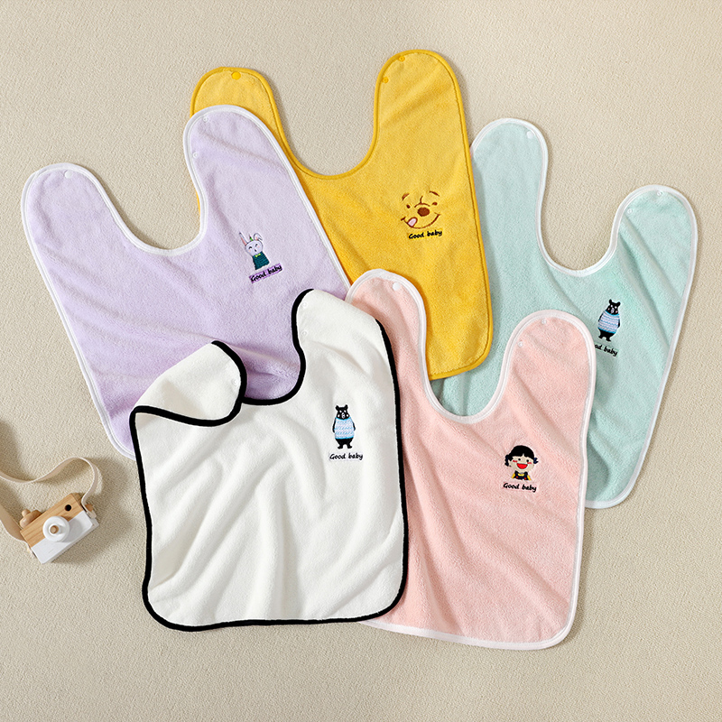 Children's wash towel waterproof bib multi-function towel baby wipe face kindergarten wash face bib brush teeth mouth wash towel