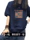 Navy blue short-sleeved T-shirt women's summer 2025 new European style loose lazy style half-sleeved T-shirt top