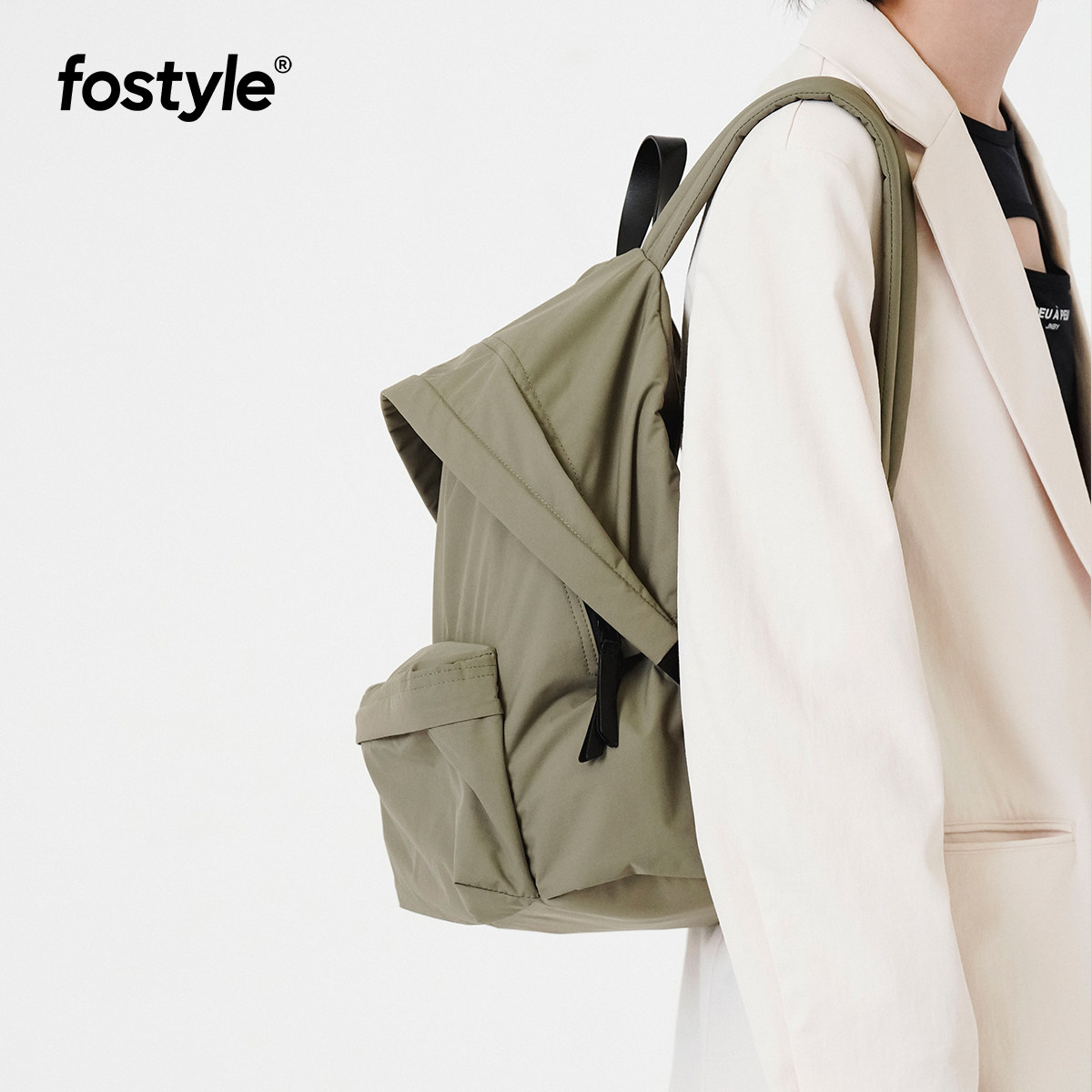 Официальный рюкзак FOSTYLE с полями, нейлоновая сумка для путешествий, открытый рюкзак, водонепроницаемая школьная сумка, сумка для компьютера, дорожная сумка Изображение 1