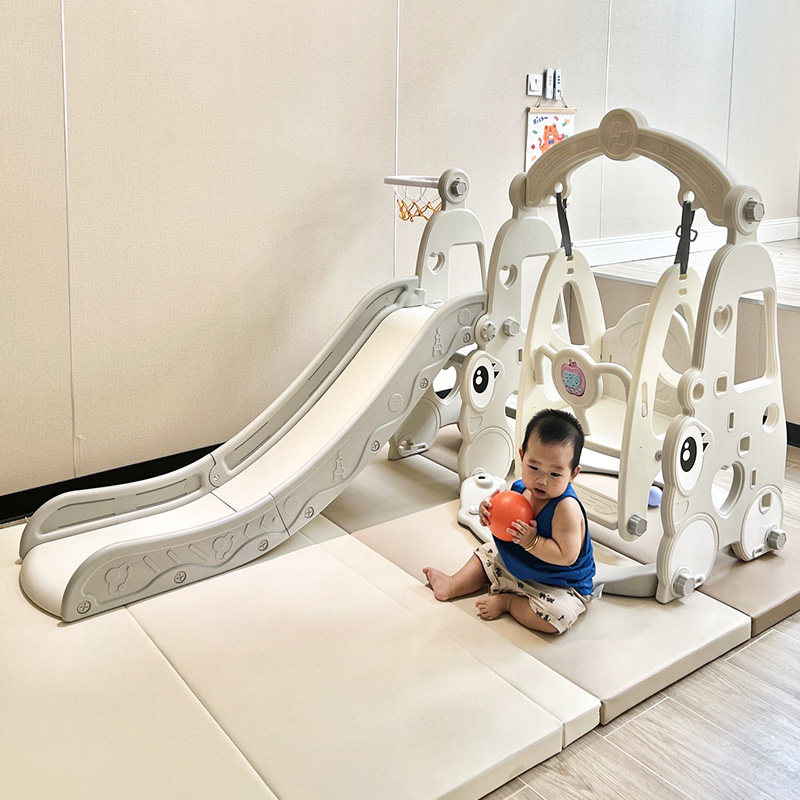 Slide-slide indoor home children climbing frame 3 to 10 year old marine ball pool swing two-in-one baby slide slide-Taobao