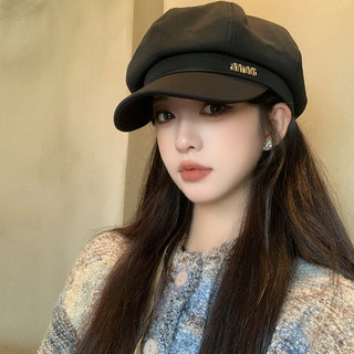 Mqvq Beret for Women, Autumn 2026 New Style, British Style, Makes Face Look Smaller, Korean Style Octagonal Hat, Artistic Painter Hat