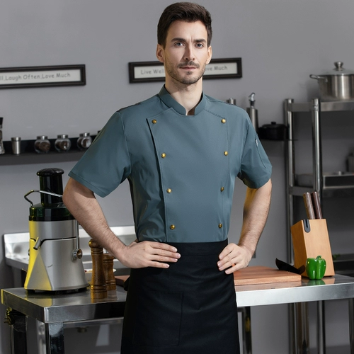 Высококачественная новая рабочая одежда для шеф-повара, мужская осенне-зимняя одежда с длинными рукавами для отелей, общественного питания, ресторана, кухни, рабочая одежда для шеф-повара
