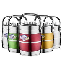 (with insulation bag) elegant workers double-layer stainless steel insulation lunch box 3-layer lunch box large capacity insulation bucket pot