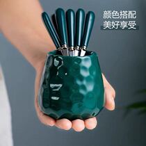 Fruit Fork home cute set fruit fork stainless steel fruit sign stainless steel fork childrens leaf small fork