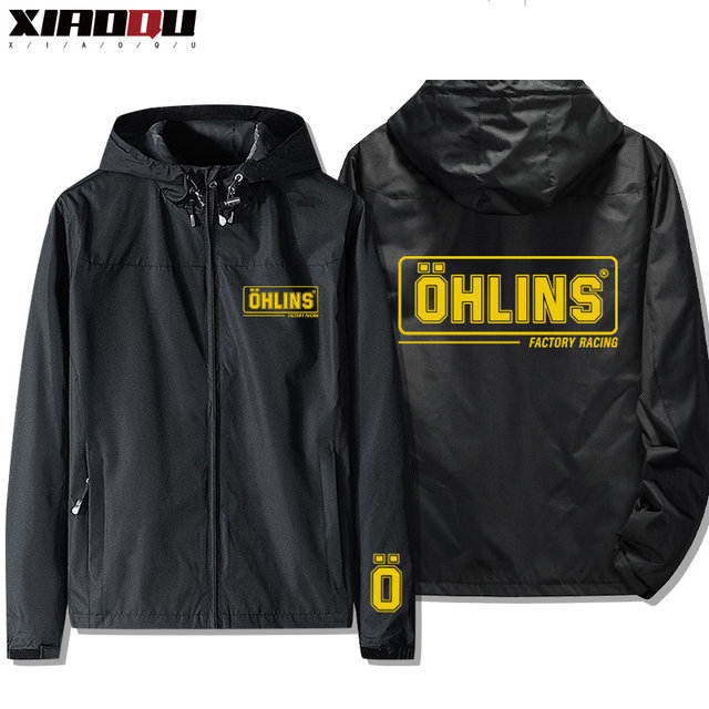 Olins ohlins technical hooded jacket shock absorber men's autumn and winter bike riding modified top jacket