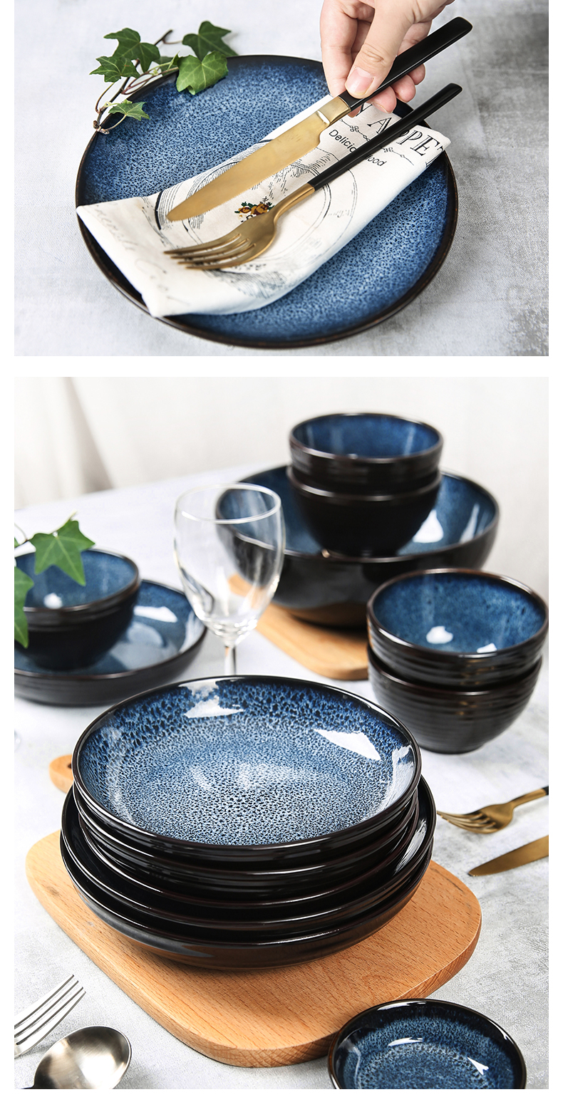 Yuquan tableware suit new star shine dishes home dishes, 6/10 people set bowl bowl chopsticks combination ceramic plate