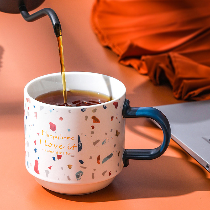 Mark Cup Men and Women with Coffee Coffee Milk Drink Cup Creative Couple Cup Gift Box