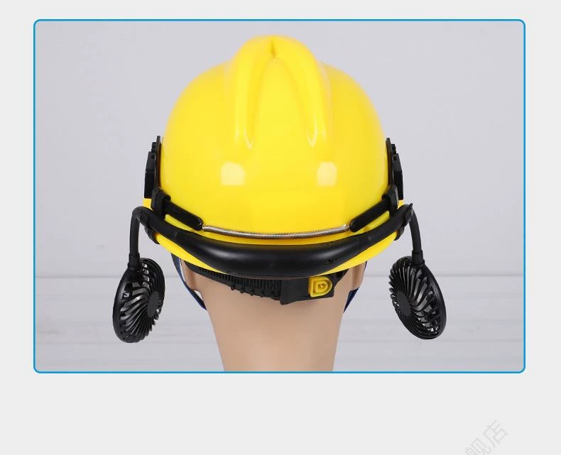 Quạt tích hợp an toàn cộng với bảo vệ lắp đặt có thể sạc lại công trường xây dựng chống nhiệt độ đội mũ bảo hiểm công nhân xây dựng quạt gió nhỏ thoáng khí vành mũ bảo hộ che nắng Quạt điều hòa gắn mũ 