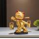 Light luxury ornaments, a bucket of gold lucky cat ornaments, new Chinese style daily gold doujin home accessories, high-end housewarming gifts
