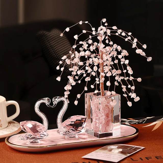 Light Luxury Ornaments, Crystal Swan Crafts Ornaments, Wedding Souvenirs, Gifts for Couples and Best Friends, Decorative Ornaments and Gifts