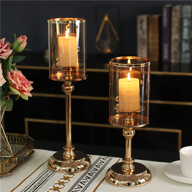 Light Luxury Ornaments, Scandinavian Style Candle Holder Ornaments, Romantic Candlelight Dinner Props, Home Dining Table Candle Holder Decorations