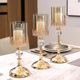 Light Luxury Ornaments, European-Style Golden Candlestick Ornaments, Home Dining Table Candle Holders, Romantic Candlelight Dinner Home Accessories