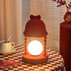 Light luxury ornaments, wedding gifts, wedding room, souvenirs for newlyweds, long bright lamp, bedroom flocking bow, little red riding hood table lamp