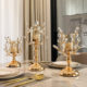 Light Luxury Ornaments, Simple Modern European-Style Glass Candlesticks, Romantic Candlelight Dinner Atmosphere Decoration for Home Restaurants