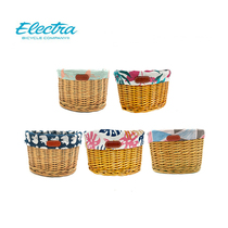 Electra childrens bicycle bamboo basket accessories pedal bicycle universal basket solid color decoration creative