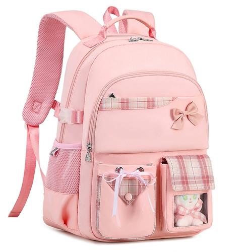 Школьный рюкзак, милая сумка через плечо со сниженной нагрузкой, в корейском стиле